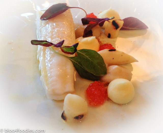 Poached lemon sole