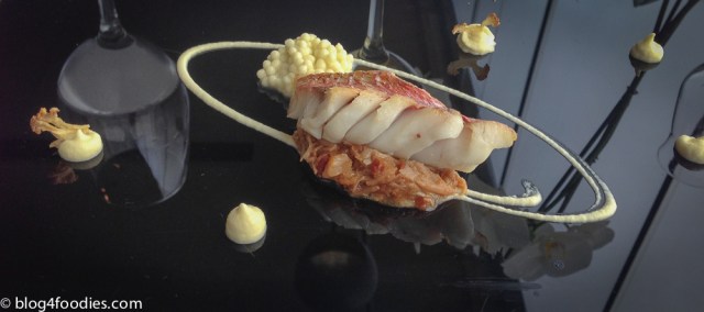 Red mullet, spider crab and cauliflower