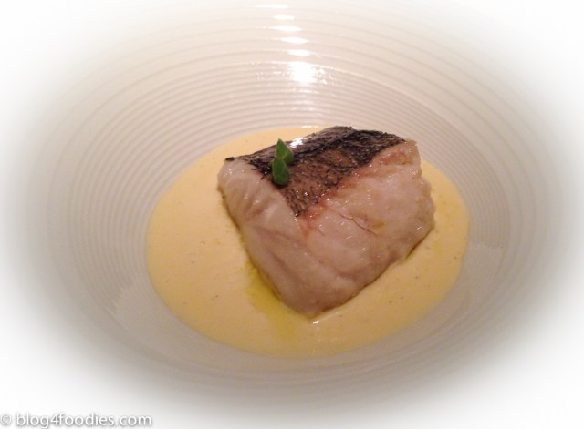 ROAST HAKE, on garlic potato mash with a slight touch of vanilla.