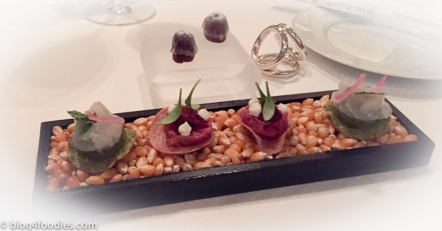 Kalamata olive (upper part of picture)