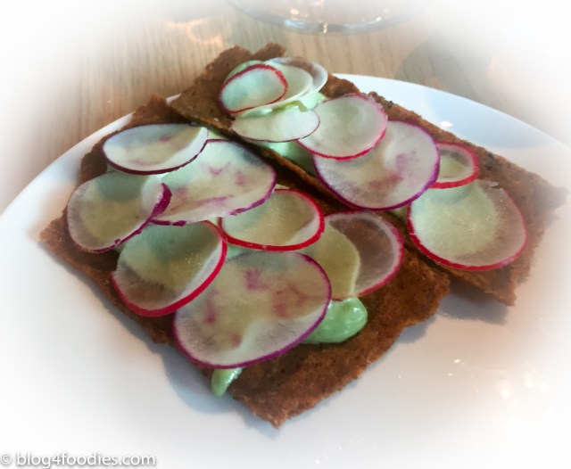 Radishes on crispbread
