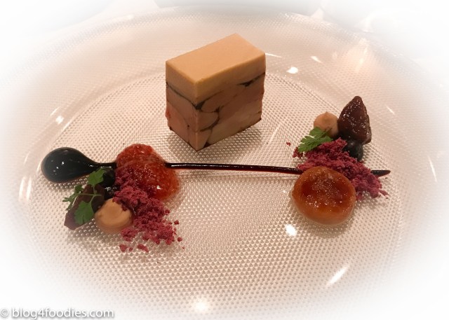 Creation of goose foie gras with wild fig and old balsamico